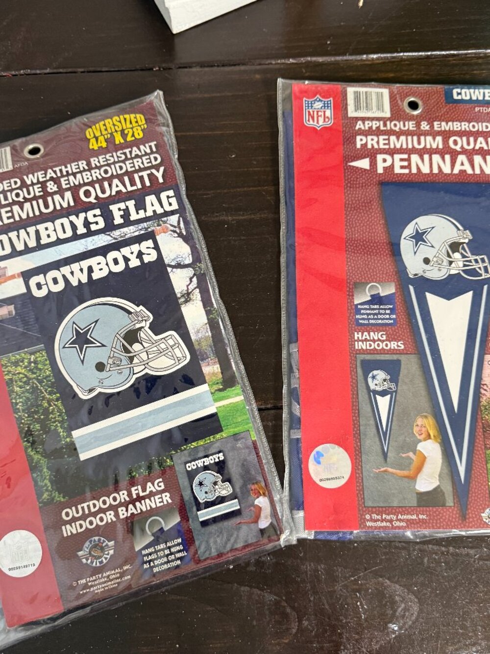 Dallas Cowboys LOT Banner 2x4 Pennant Man Cave Flag Retro Embroidered Applique